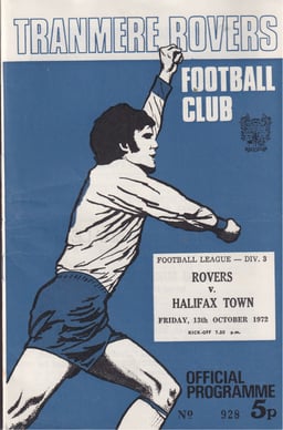 Tranmere Rovers v Halifax Town Match Programme 1972-10-13